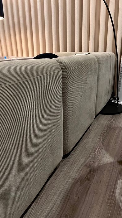 Sofá modular de canto em 3 peças/chaise longue e puff