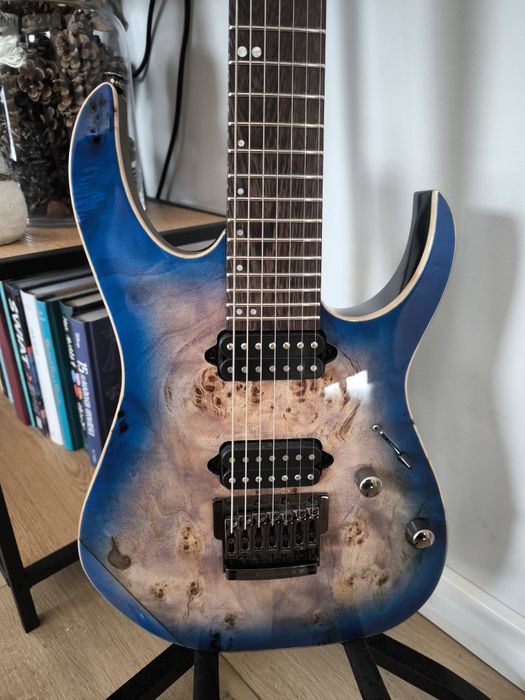 Ibanez premium RG 1027 PBF 7 strun | Świetny stan | Futerał, karton