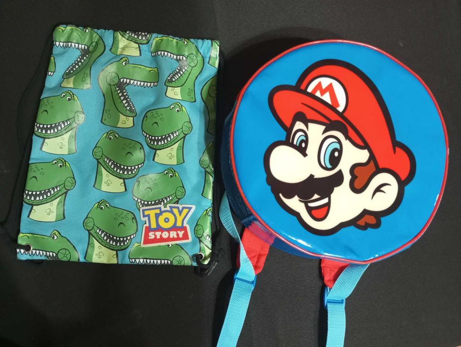 Mochila Super Mario/Saco Toy Story criança