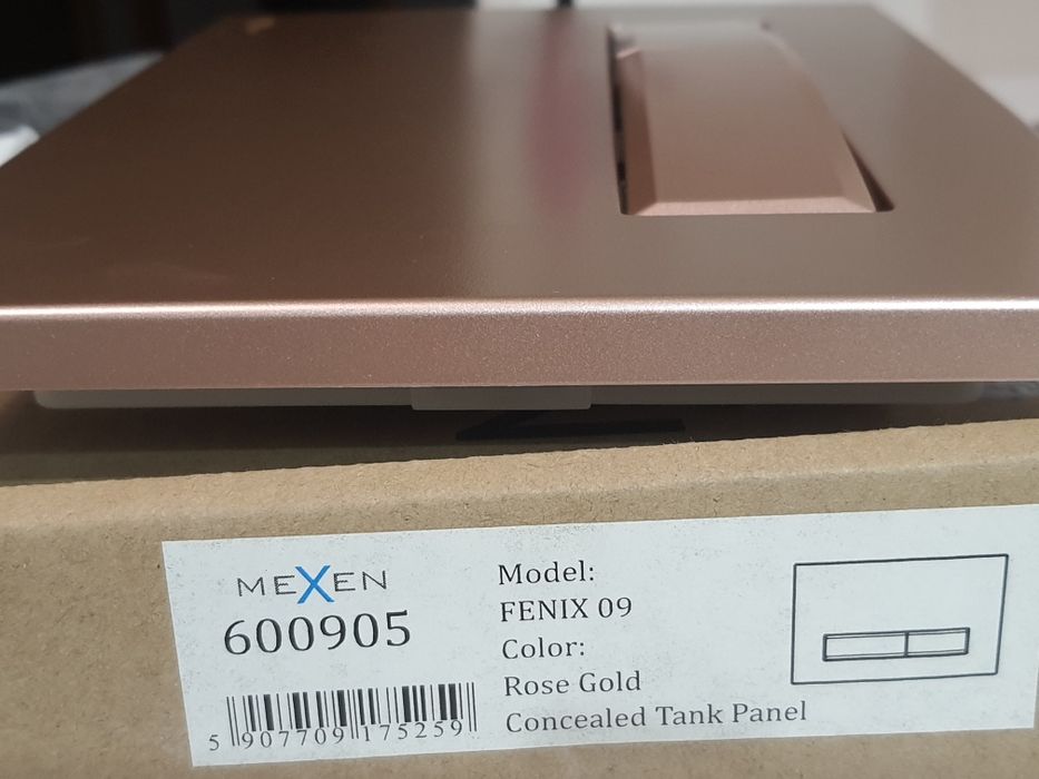 Przycisk do stelaża WC, przycisk spłukujący, Rose gold, Nowy