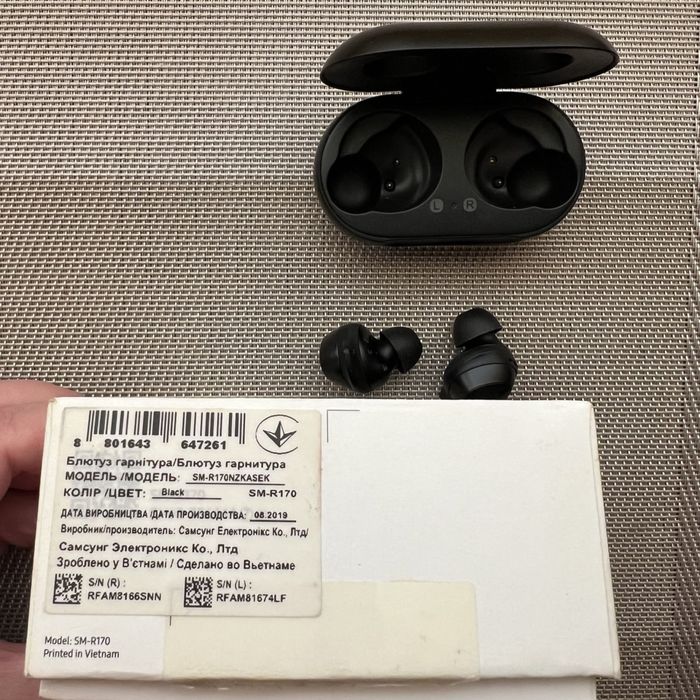 Наушники Bluetooth Samsung Galaxy Buds SM-R170 Black (SM-R170NZKASEK) оригинал