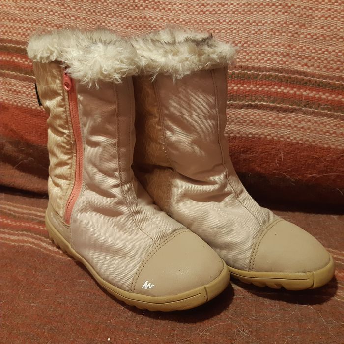 Dziewczęce kozaki Decathlkn Oxylane rozmiar 32 beżowye