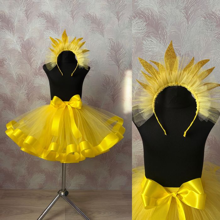 Костюм бджілки сонця кульбаби  жовта фатинова спідниця індивід. пошив
