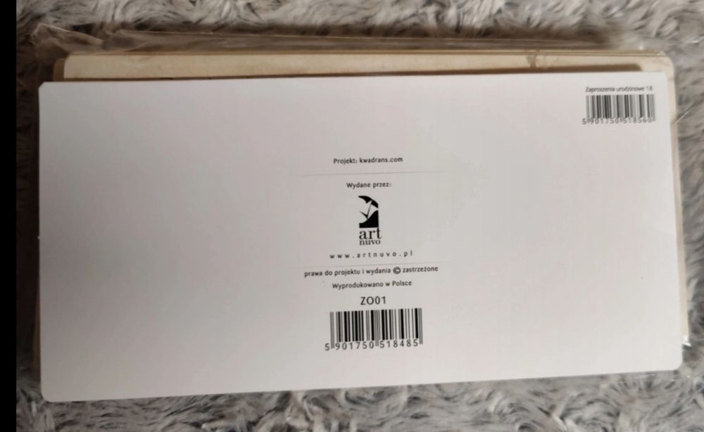 14 szt zaproszenia z okazji 18 urodziny