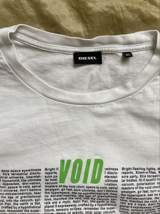diesel x void білий вінтажний лонгслів xl