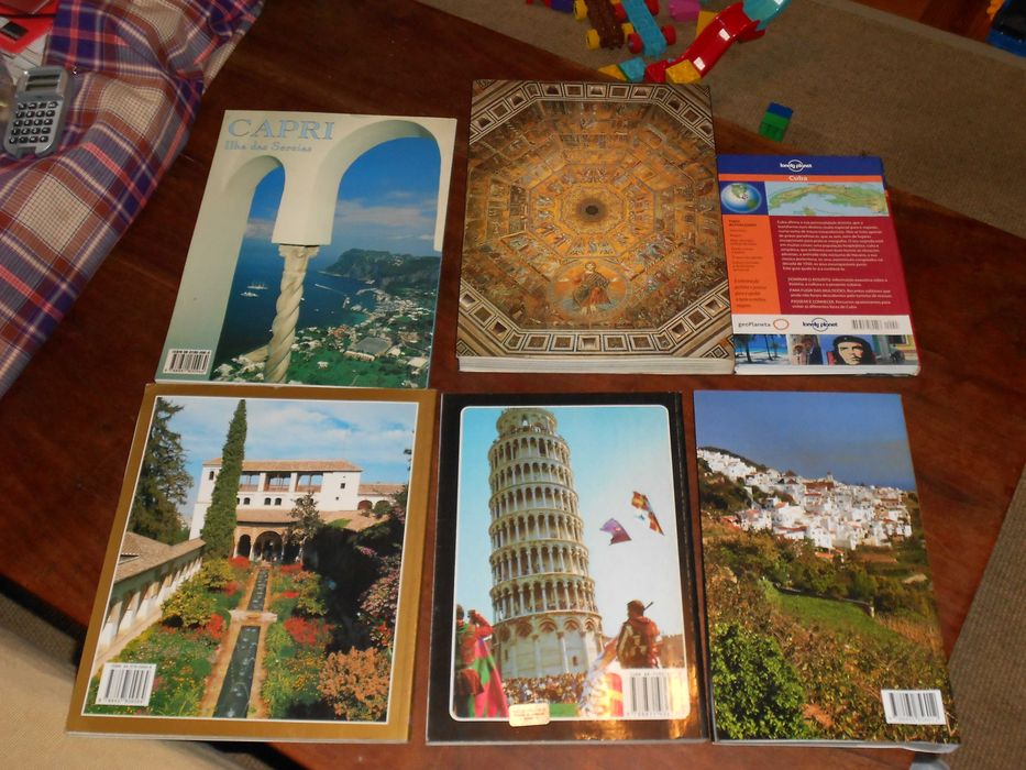 Livros viagens diversos Pisa Florenca Capri Alhambra Cuba Andaluzia