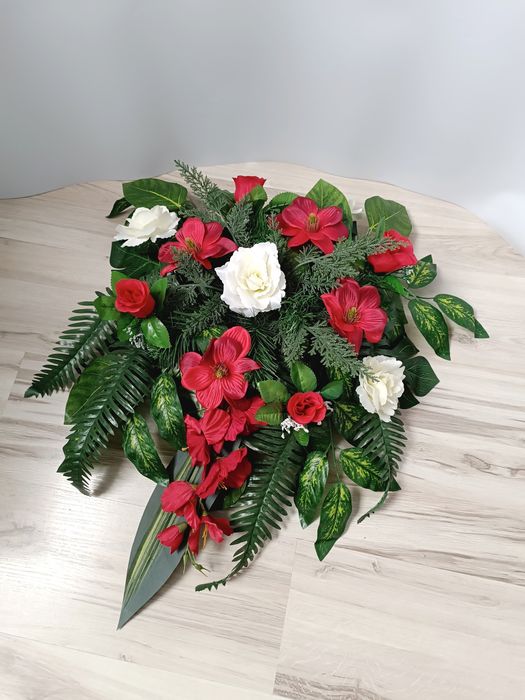 Komplet wiązanka stroik na grób cmentarz