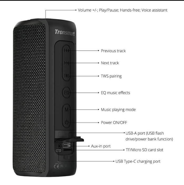 Coluna Bluetooth Element T6 Plus 40W IPX6 nova (JBL)
