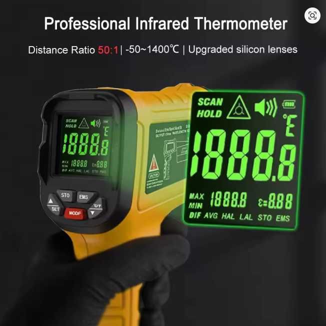 Pirometr laserowy BSIDE H3 na podczerwień -50 +1400°C