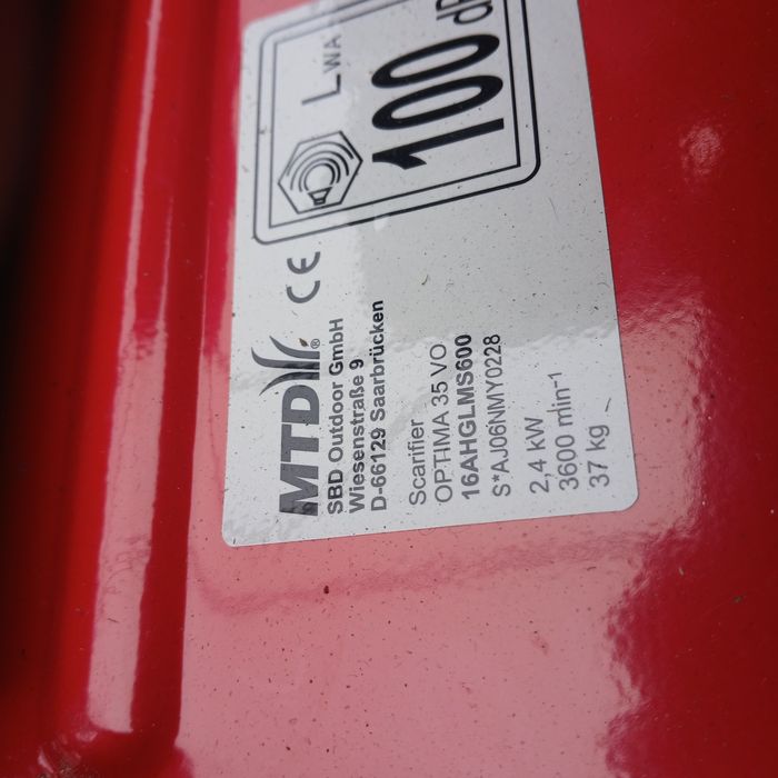 Areator Wekultywator Spalinowy 3w1 MTD OPTIMA 35 Nowy