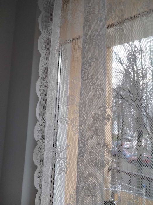 Długie firanki z koronką IKEA  x2