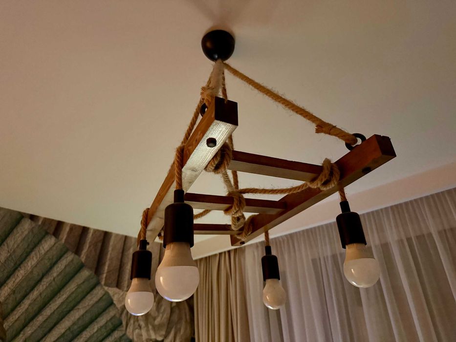 Lampa drewniana 2 sztuki