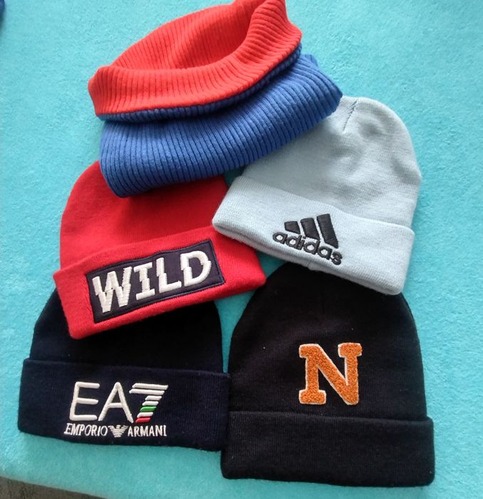Adidas,Armani czapki  jak Nowe