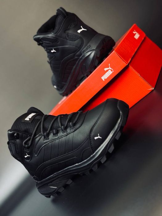 Зимняя кожанная мужская обувь / ботинки кроссовки Puma зима до -31°