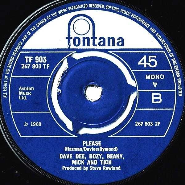 Dave Dee, Dozy, Beaky, Mick & Tich – Legend Of Xanadu 7" - 1968 UK
