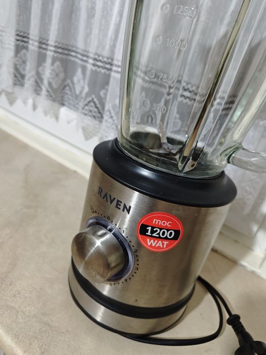 Raven blender kielichowy 1200 WAT mocne grube szkło