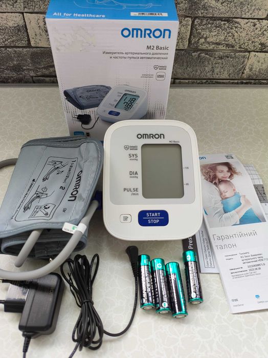 Тонометр Omron M2 Basic HEM-7121-ARU автоматичний з мережевим адаптером (стан нової речі)