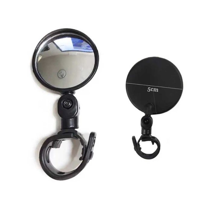 Espelho redondo enduro abraçadeira borracha