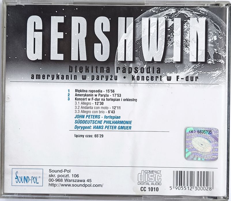 Gershwin Błekitna Rapsodia Amerykanin W Paryzu 1998r