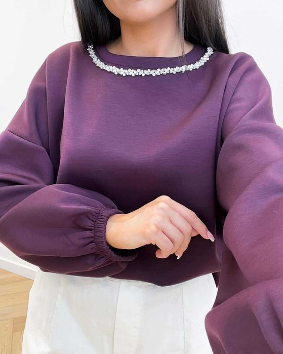 fioletowa bluza damska, r. UNI