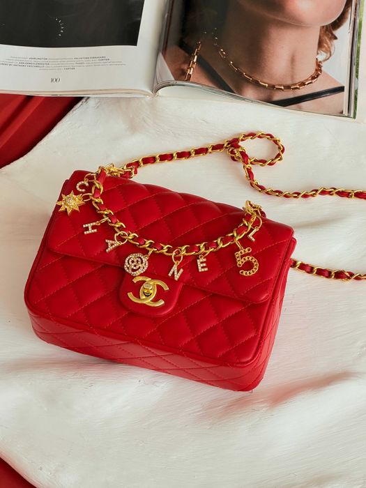 Сумка Chanel Mini Lambskin Coco через плече крос боді Шанель