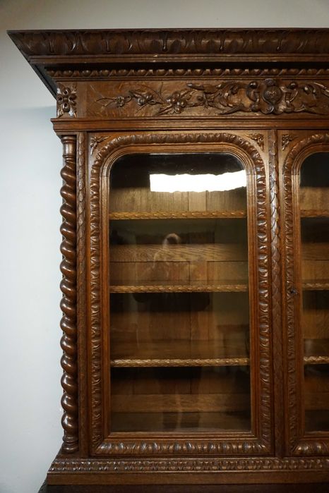 WIELKI STARY KREDENS biblioteczka Francja maszkarony szer172cm wysyłka