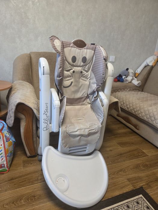 Стільчик для годування Chicco Polly 2 Start, 4-х колісний