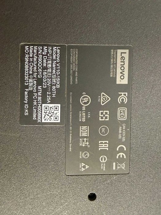Lenovo V110-15IKB intel i5-7200U 8ram  ssd 128gb Full HD 15.6