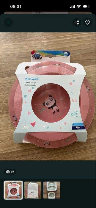 Nowy zestaw naczyn Canpol pandy+lamy