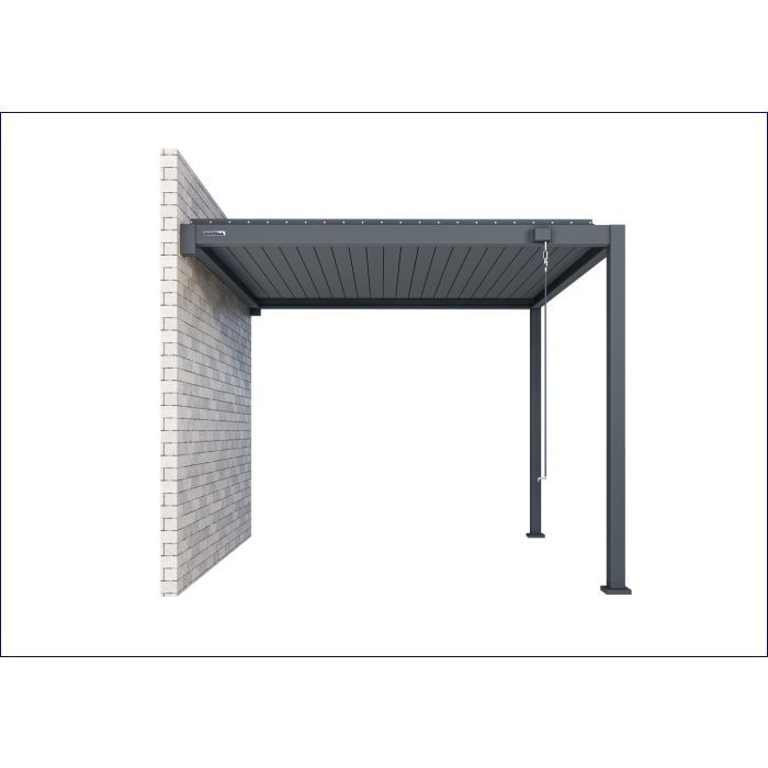 Gerda Pergola SOLEO 3x4m Antracyt 3m Przyścienna Aluminiowa Tarasowa