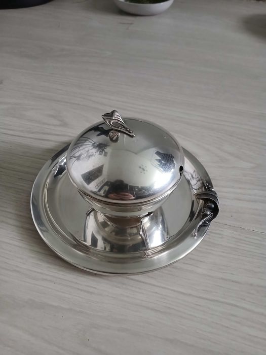 Cukiernica HEFRA Resovia platerowana srebrem PRL