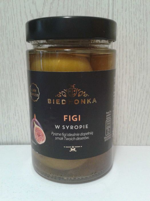 CAŁE FIGI w syropie z Grecji szklany słoik 380g