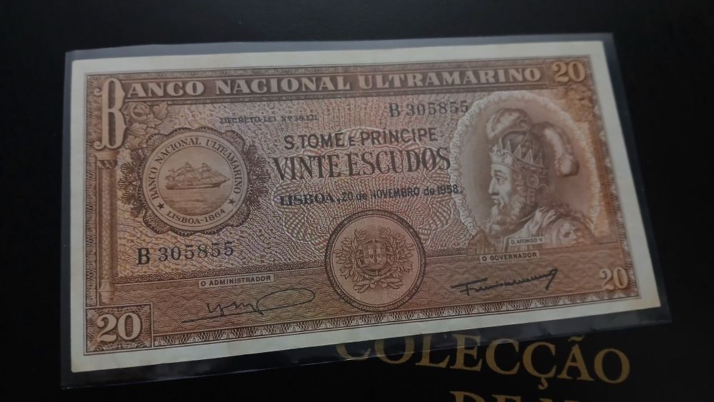 Nota de S. Tomé e Príncipe 20 Escudos de 1958