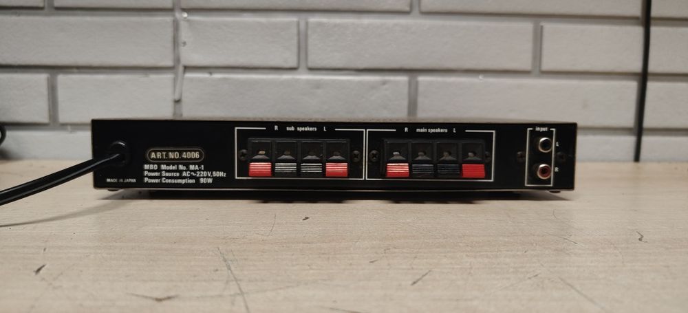Końcówka mocy MBO MA-1. Stereo. Japan