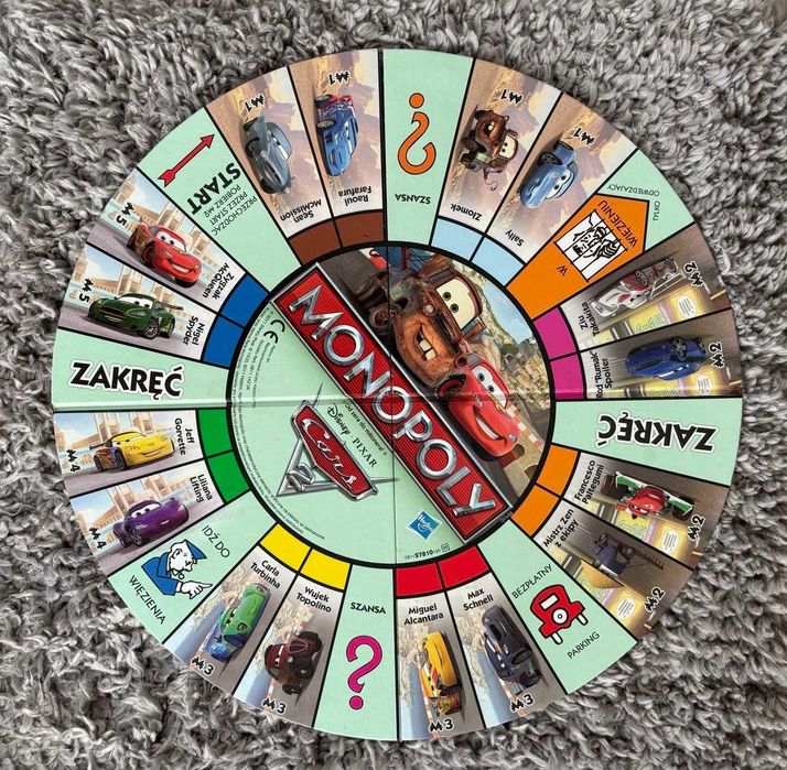 Monopoly Auta 2 Cars 2 Monopoly Zygzak McQueen gra planszowa