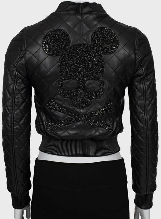Куртка бомбер оригинал кожа кожаная Philipp plein