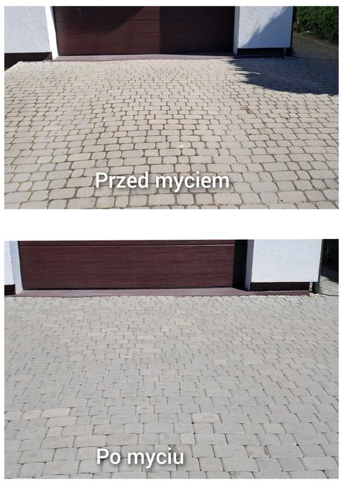 Mycie kostki brukowej