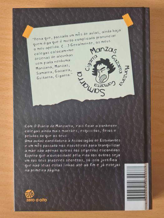 livro juvenil "O Diário do Manzarra"