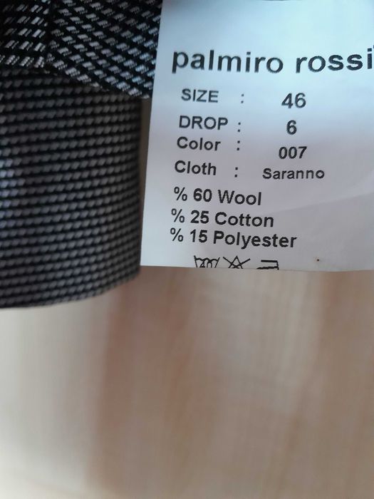 marynarka nowa Palmiro Rossi S/ wełna60%; spodnie czarne