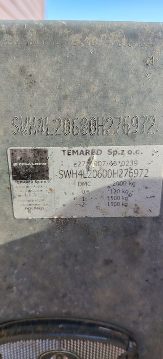 Temared Platforma przyczepa 4540x2150(mm)