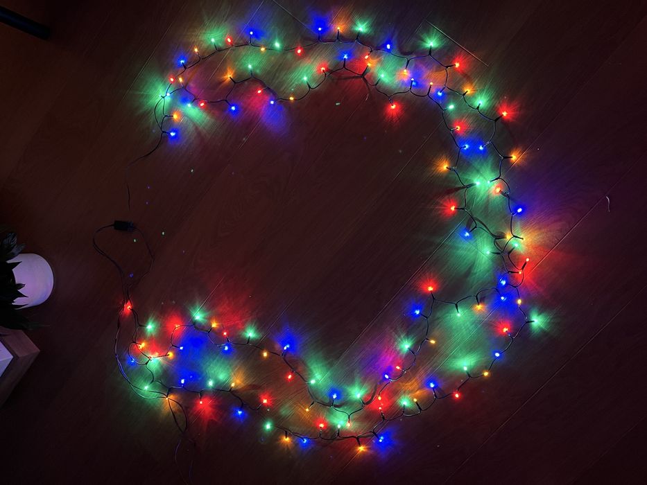 Kolorowe lampki świąteczne 6 metrów