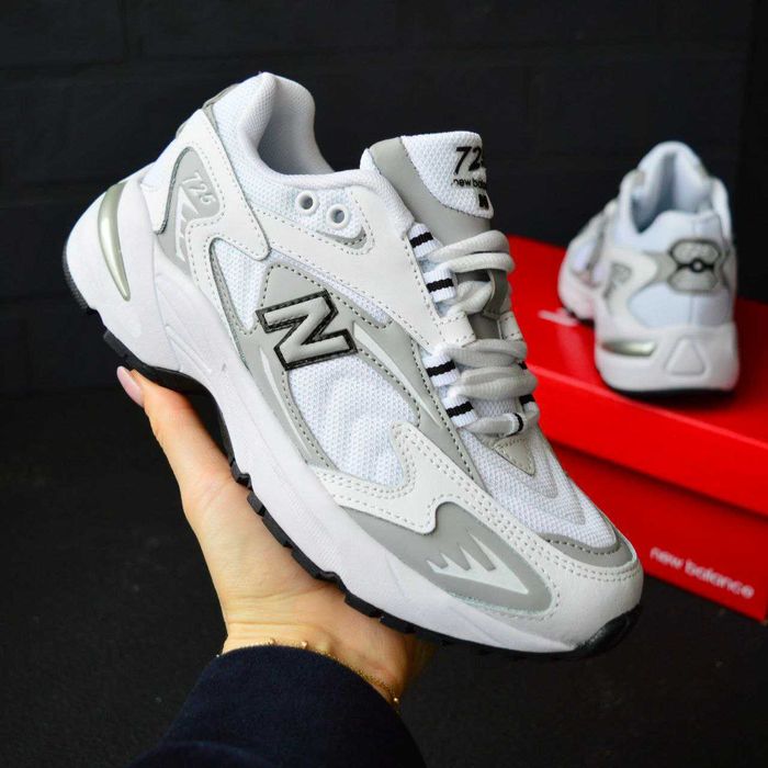 New Balance 725 White Gray жіночі кросівки білі з сірим розмір 37–41 кроссовки нью беленс