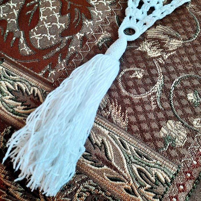 Conjunto de três guardanapos em crochet