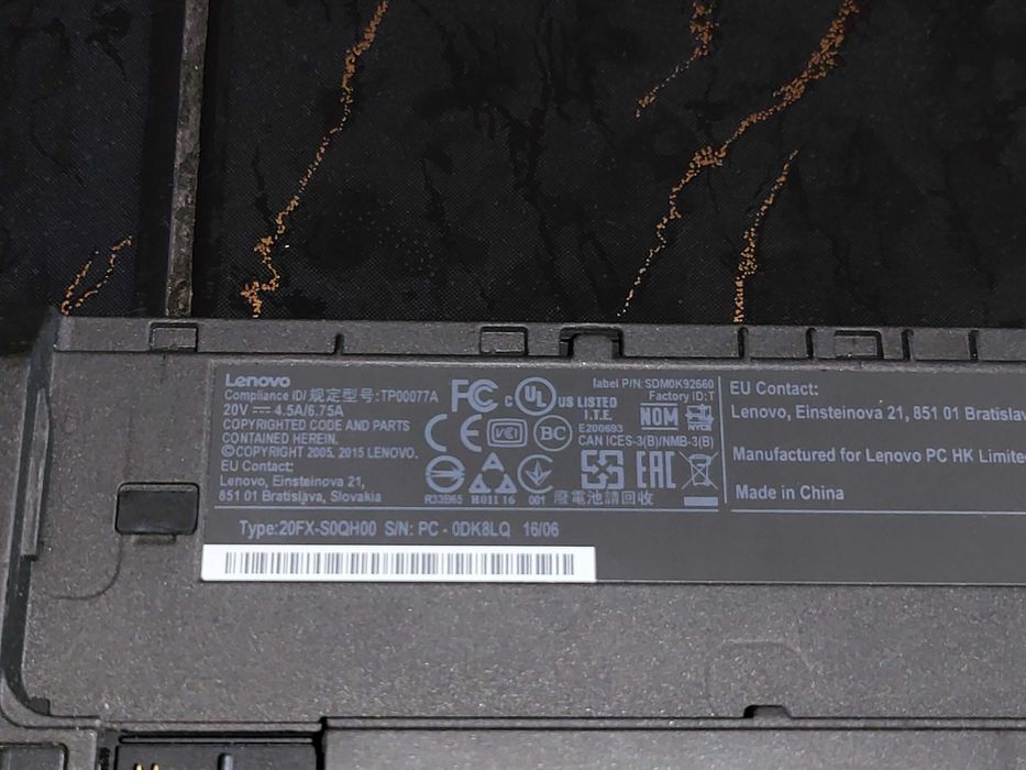 Laptop Lenovo ThinkPad T460p + akcesoria