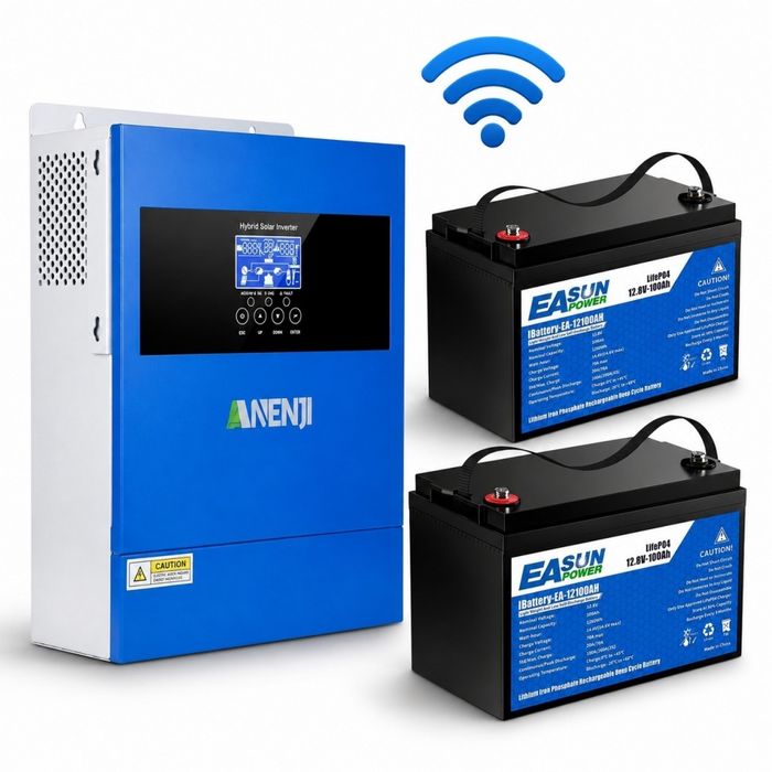 4,2 кВт LiFePO4 Комплект резервного живлення Інвертор Anenji WiFi