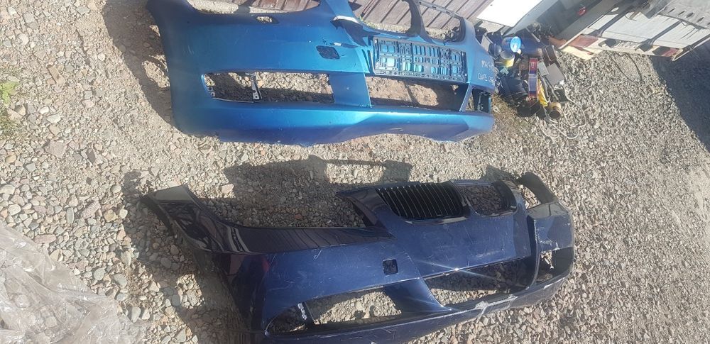 BMW 3 e90 e91 Zderzak Przód Przedni Granatowy Uszkodzony Kratka Nerka
