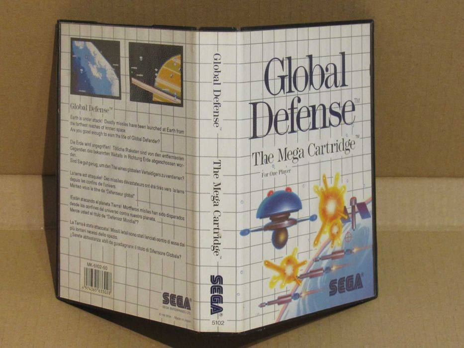 Jogo Sega Master System Global Defense completo