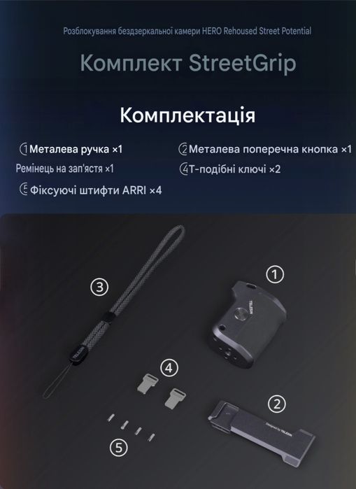 Telesin Metal Street Photography Handle Kit (металевий комплект ручок