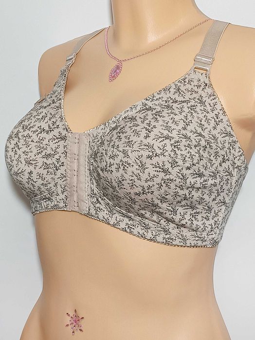 Han Biustonosz miękki zapinany z przodu beżowy wygodny 120D