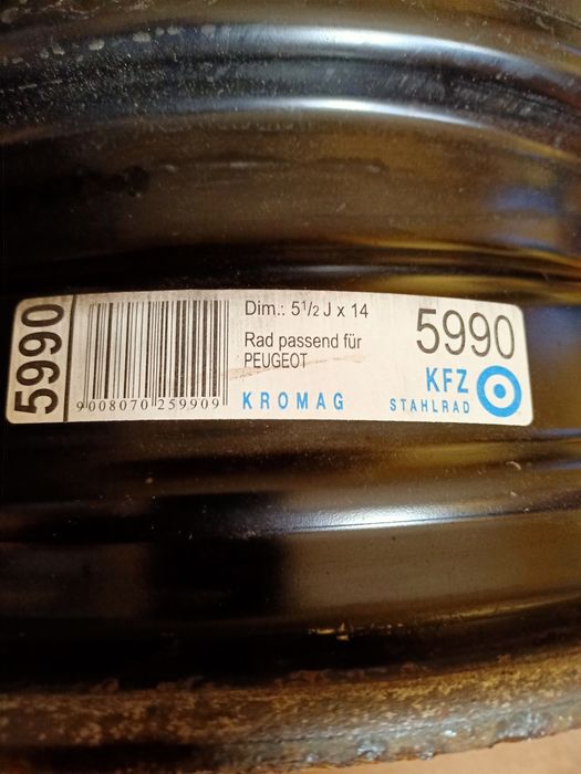 Felgi stalowe Peugeot 206